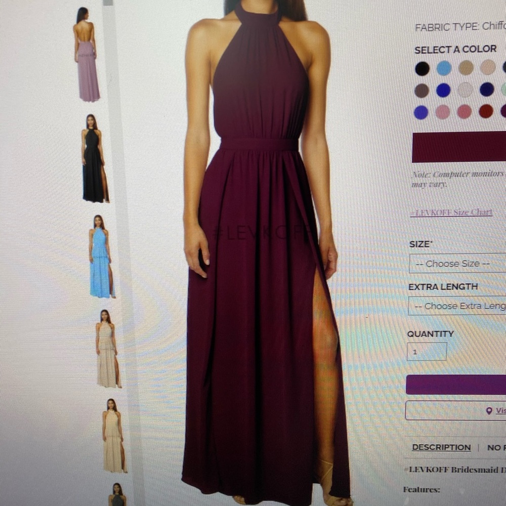 Bridesmaid dress for sale!